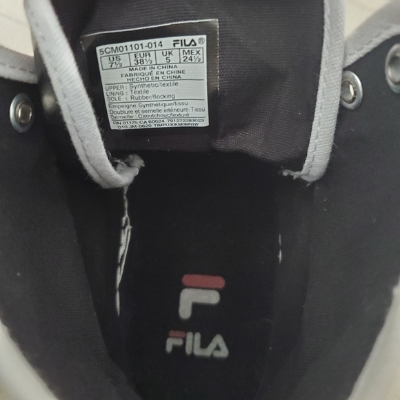 Fila Womens Monroe Mid SP Shoes Black White Casual Sneakers 5CM01101-014 Sz 7.5 - Picture 11 of 11